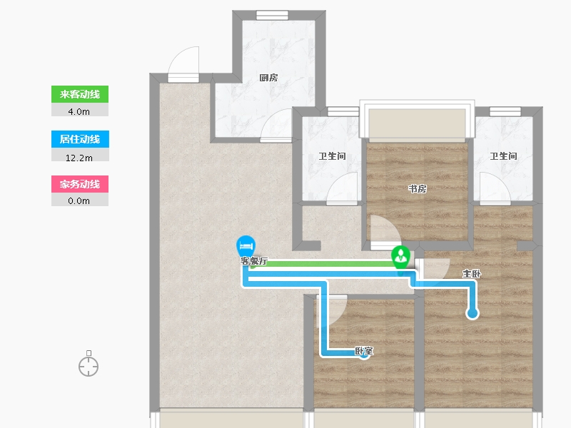 辽宁省-沈阳市-亚泰·鲲鹏府-70.00-户型库-动静线