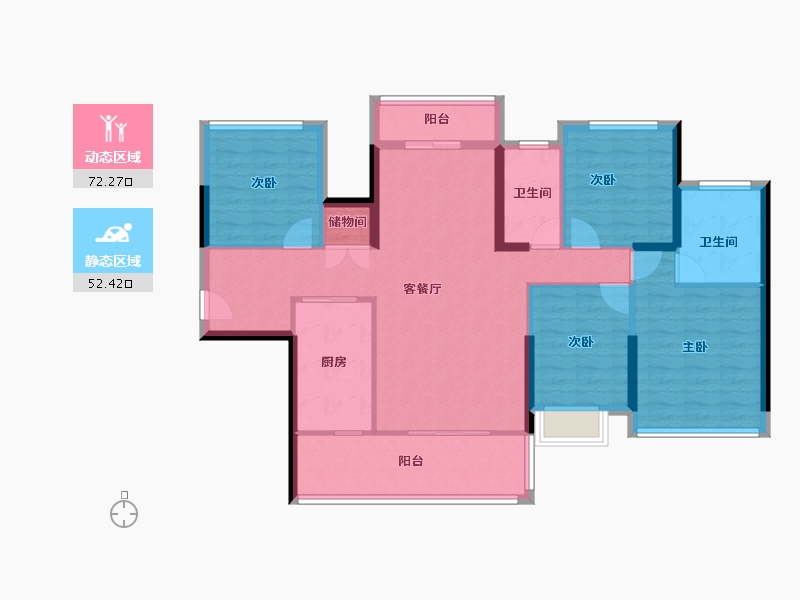 广西壮族自治区-梧州市-汇洋中央公园-112.07-户型库-动静分区