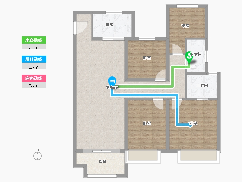 山东省-德州市-东城壹号院-102.53-户型库-动静线