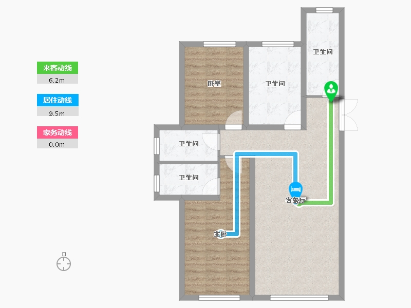 黑龙江省-牡丹江市-星河传说花园城-85.80-户型库-动静线