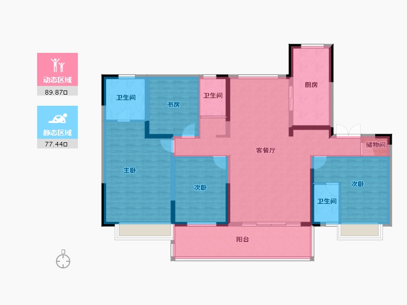 江苏省-常州市-碧桂园光明碧明和鸣-151.20-户型库-动静分区