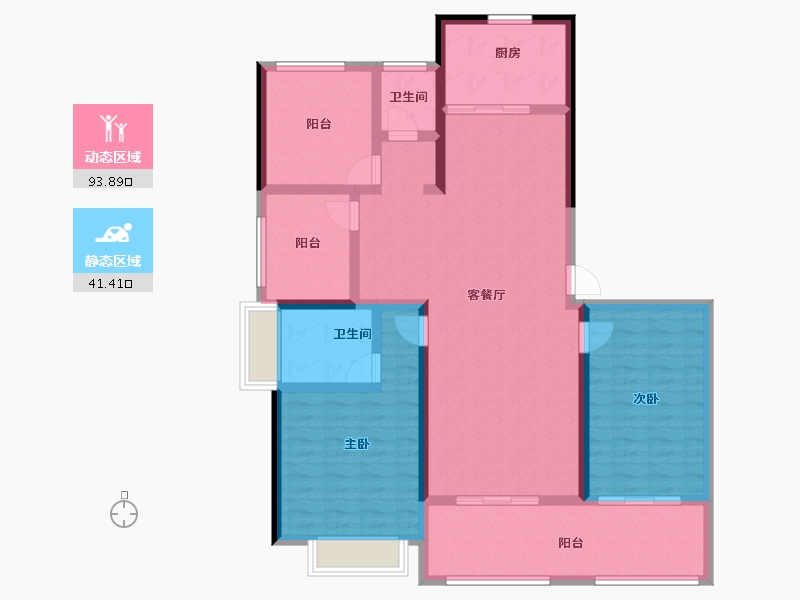 江苏省-常州市-常发珑玥-121.34-户型库-动静分区