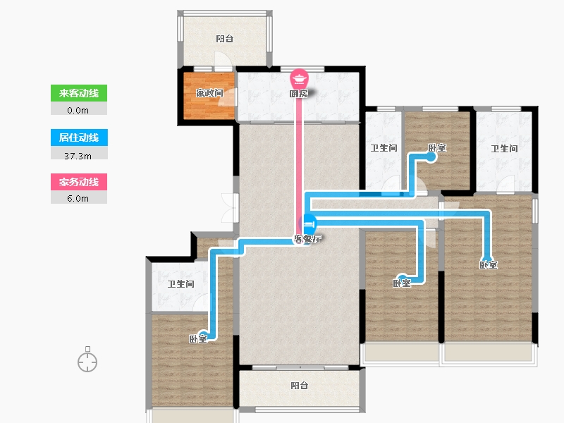 河北省-唐山市-唐城·壹零壹-177.00-户型库-动静线