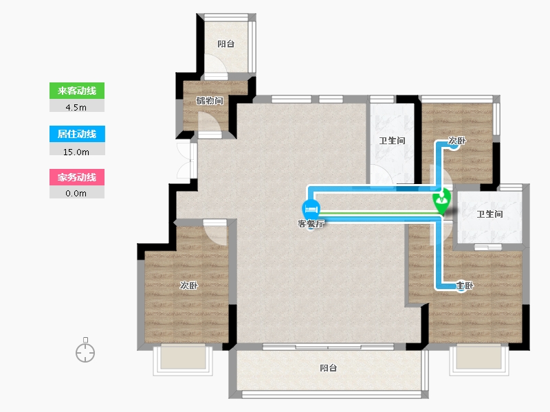 江苏省-常州市-金新滟澜湖-100.28-户型库-动静线