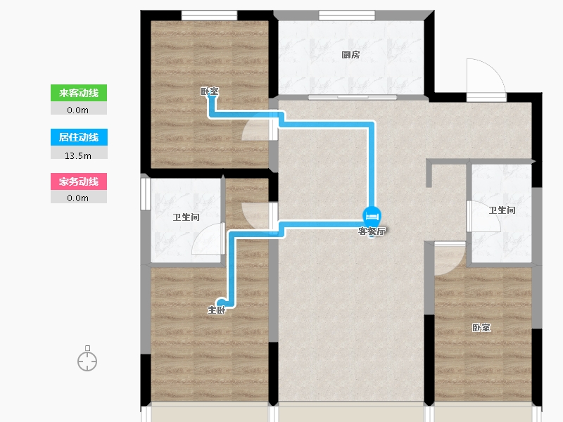 辽宁省-沈阳市-亚泰·鲲鹏府-81.06-户型库-动静线