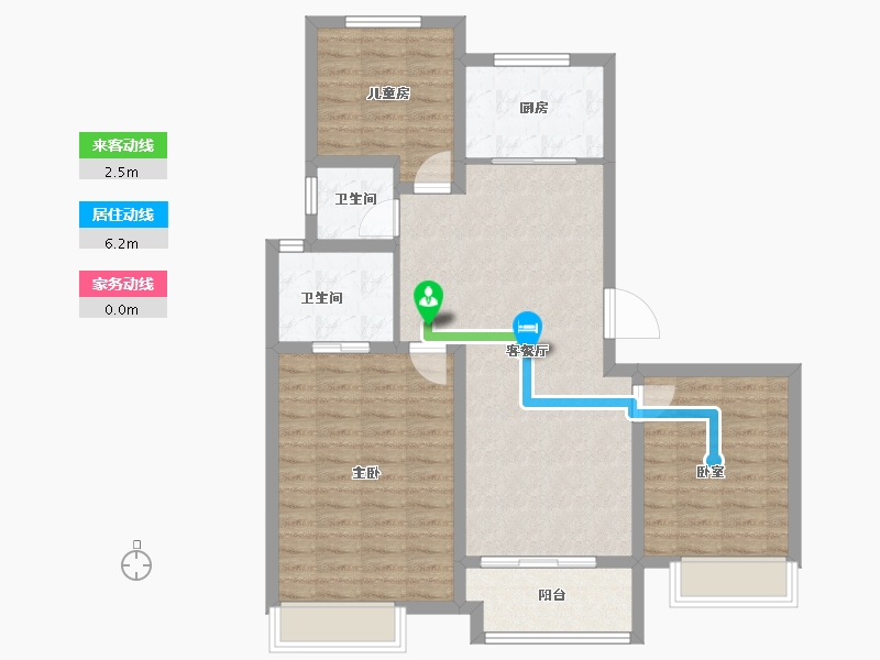 山东省-德州市-东城壹号院-91.67-户型库-动静线