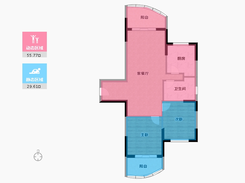 河南省-信阳市-榕基城市之光-77.50-户型库-动静分区