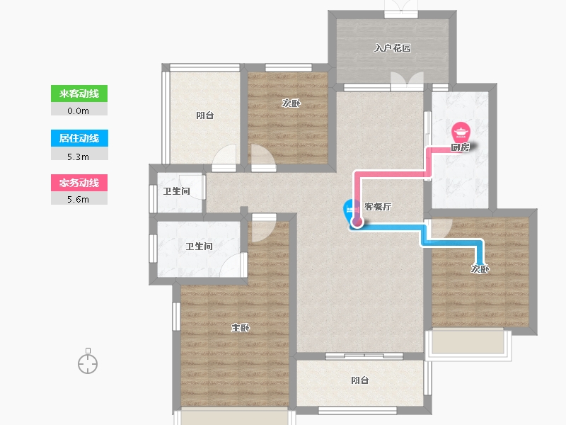 江苏省-宿迁市-飞翔·新城首府-107.99-户型库-动静线