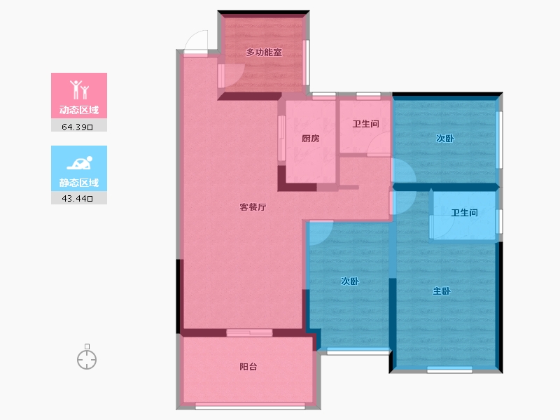 广西壮族自治区-梧州市-万象维也纳-95.91-户型库-动静分区