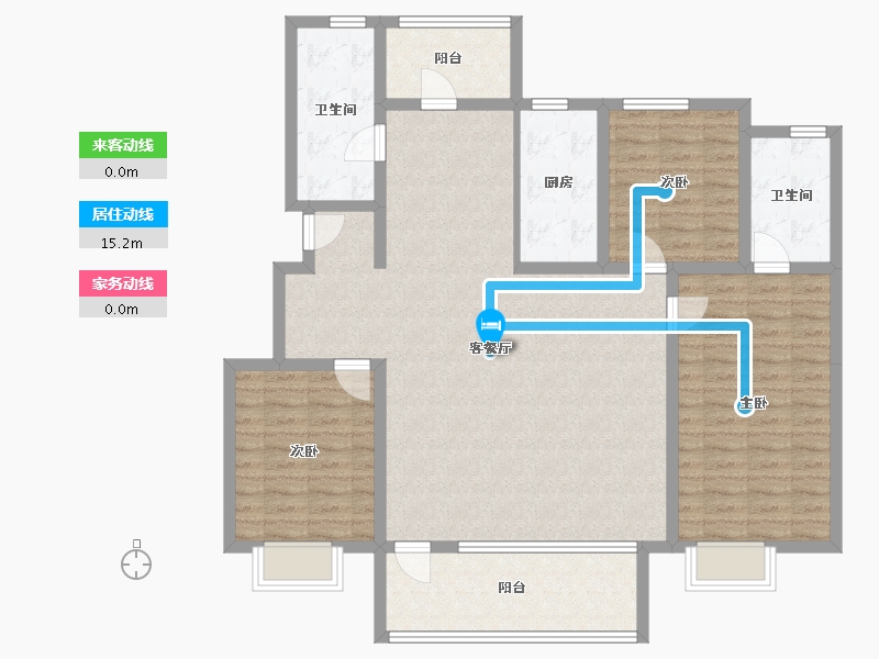 辽宁省-朝阳市-宏运凤凰新城一期-125.57-户型库-动静线