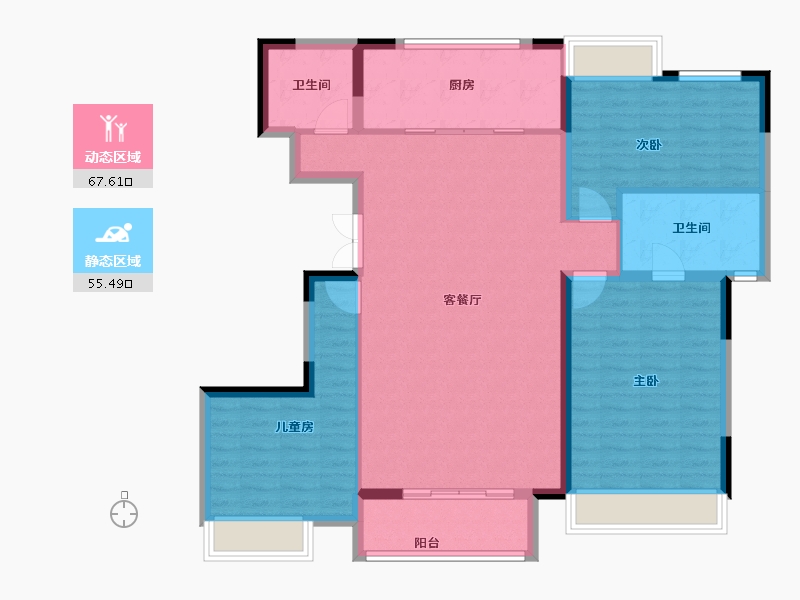 山东省-德州市-红烨一品-111.87-户型库-动静分区