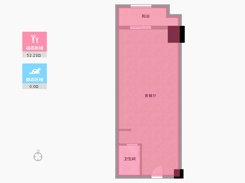 福建省-宁德市-龙芝富春茶城-46.65-户型库-动静分区