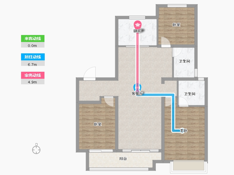 山东省-德州市-东城壹号院-102.58-户型库-动静线