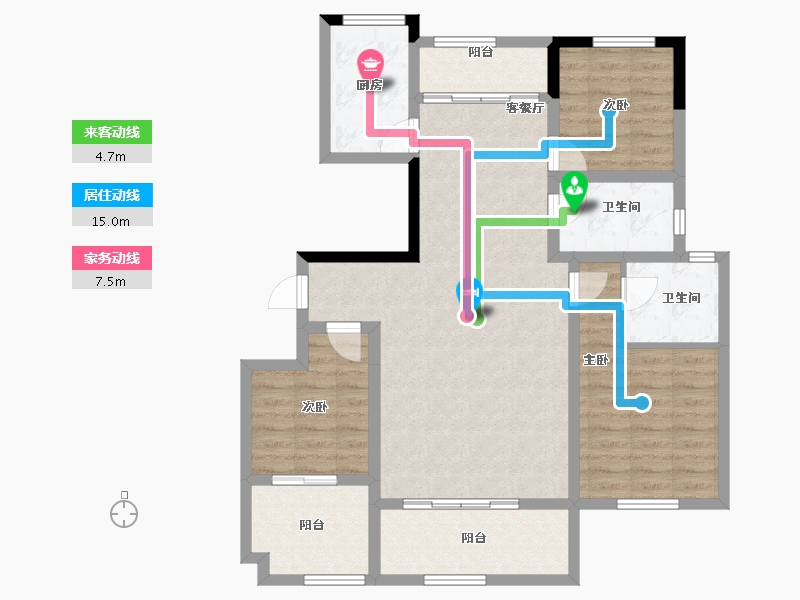 湖南省-常德市-石门东城世家-97.60-户型库-动静线