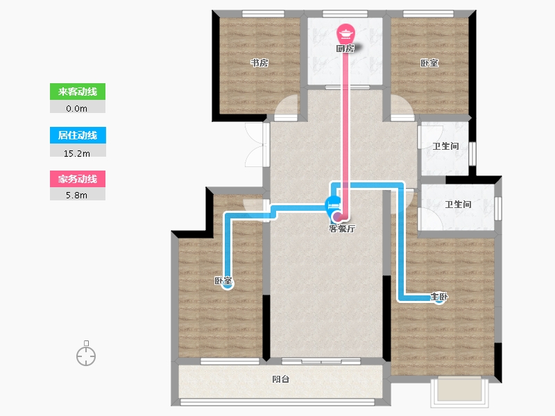 甘肃省-平凉市-中梁首府-108.00-户型库-动静线