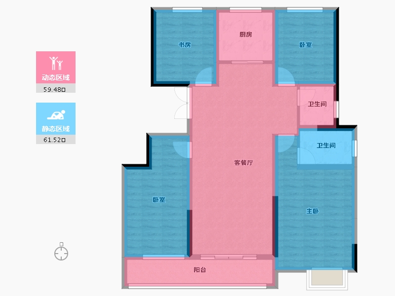 甘肃省-平凉市-中梁首府-108.00-户型库-动静分区