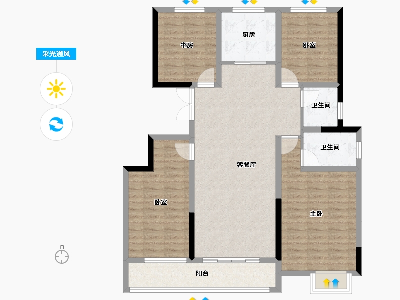 甘肃省-平凉市-中梁首府-108.00-户型库-采光通风