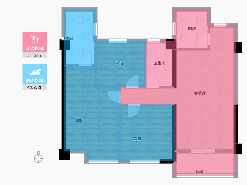 福建省-宁德市-龙芝富春茶城-73.60-户型库-动静分区