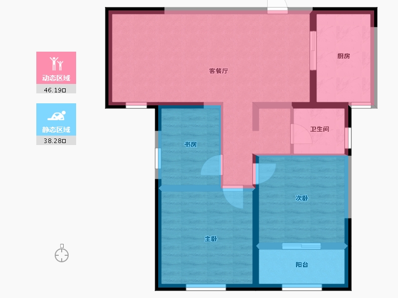 河南省-新乡市-润华翡翠山-75.00-户型库-动静分区