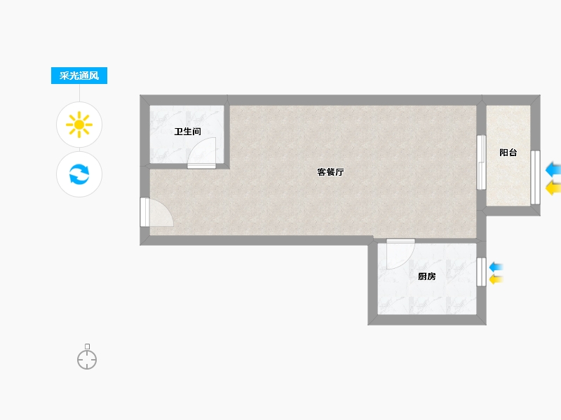 山西省-太原市-智诚·御河骏景D区-36.80-户型库-采光通风