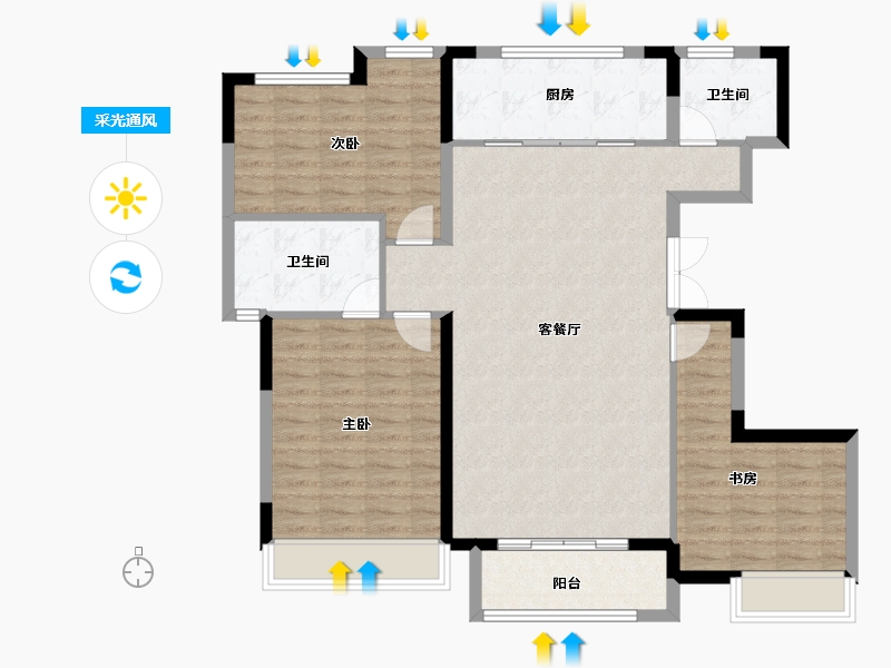 山东省-德州市-红烨一品-109.29-户型库-采光通风