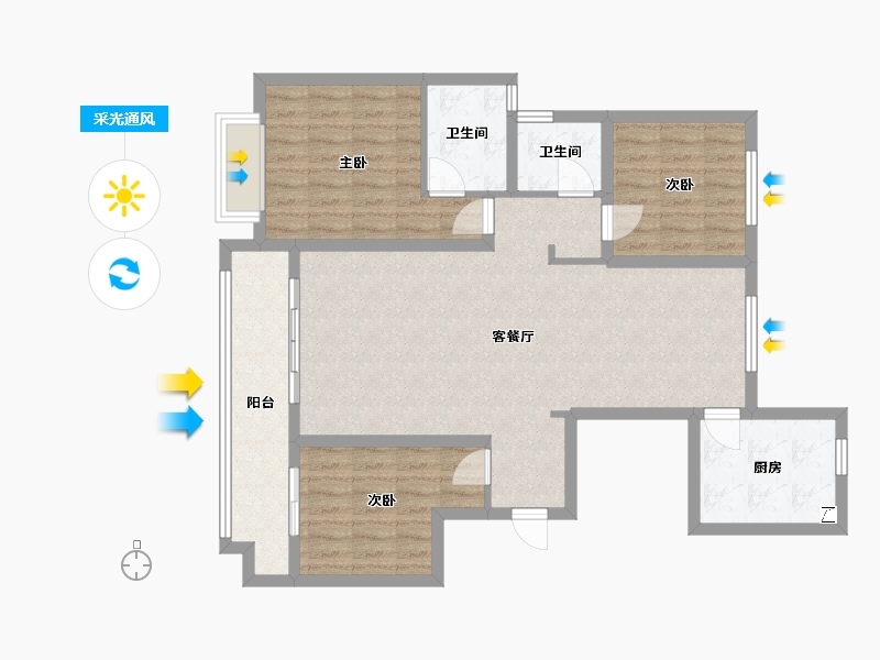 山东省-滨州市-中兴府-98.00-户型库-采光通风