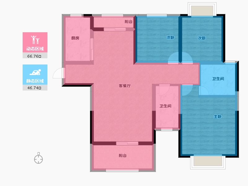 湖北省-宜昌市-中央山水3期-101.00-户型库-动静分区