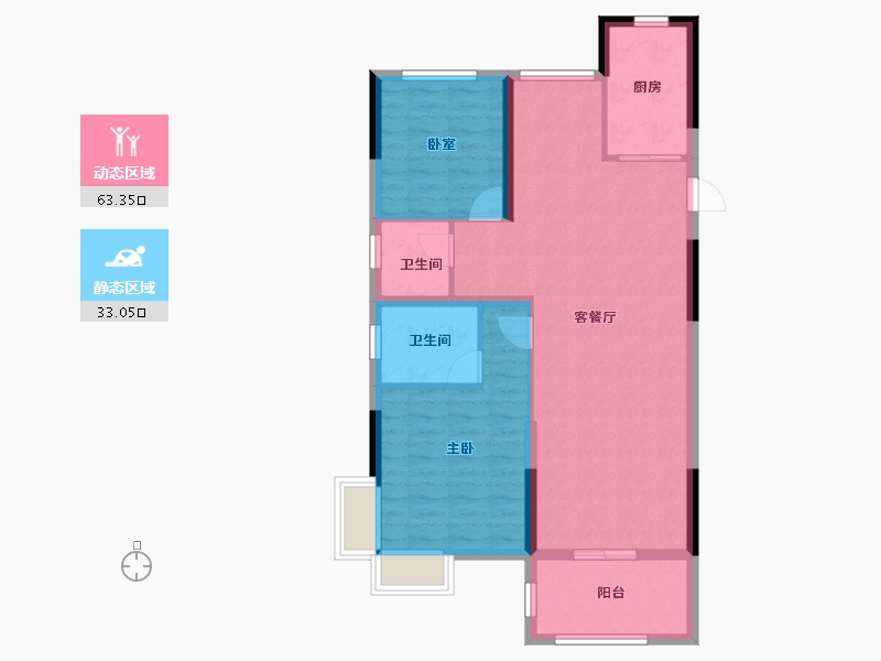 浙江省-嘉兴市-海伦堡氿月湾-87.12-户型库-动静分区