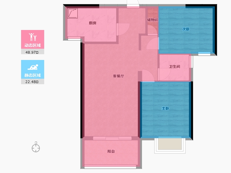 福建省-厦门市-金林湾花园-一期-92.20-户型库-动静分区