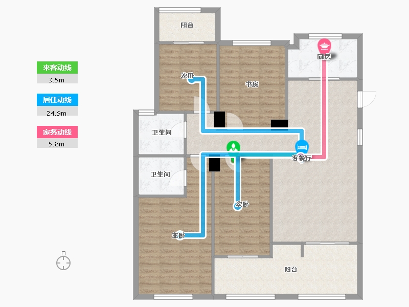 浙江省-湖州市-赞成名仕府-119.36-户型库-动静线