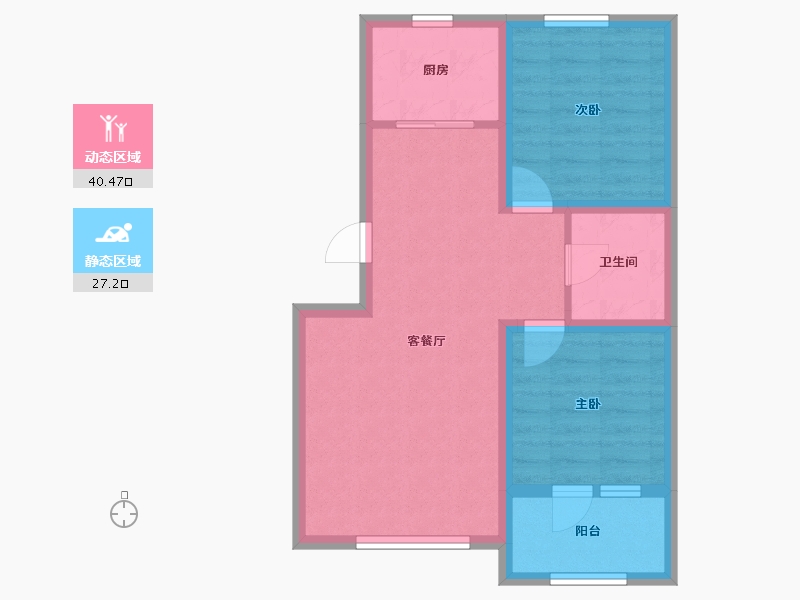 吉林省-吉林市-筑石·红-59.92-户型库-动静分区