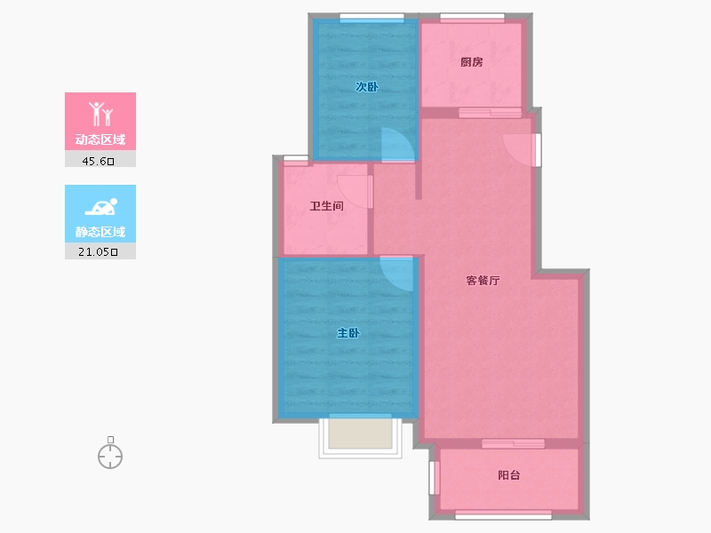 浙江省-嘉兴市-龙光江南大境里-59.69-户型库-动静分区