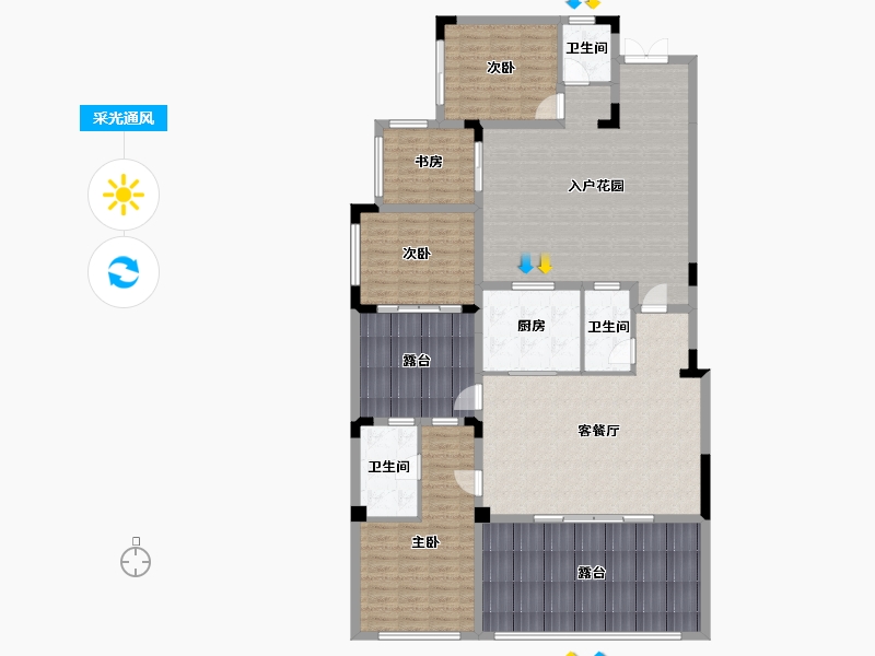 四川省-成都市-云上旅游度假区云镜-171.26-户型库-采光通风