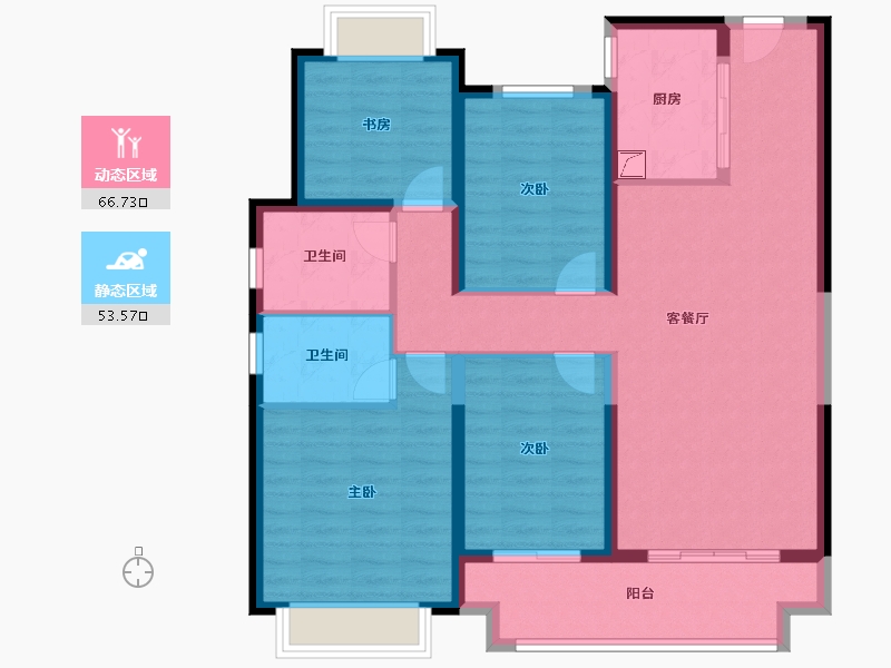 江苏省-宿迁市-都会之光-107.64-户型库-动静分区