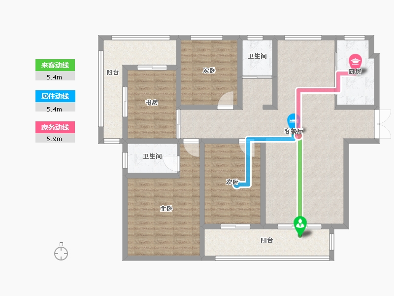 河南省-焦作市-沁阳晨升一號城邦-121.25-户型库-动静线