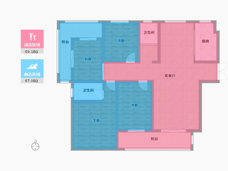 河南省-焦作市-沁阳晨升一號城邦-121.25-户型库-动静分区