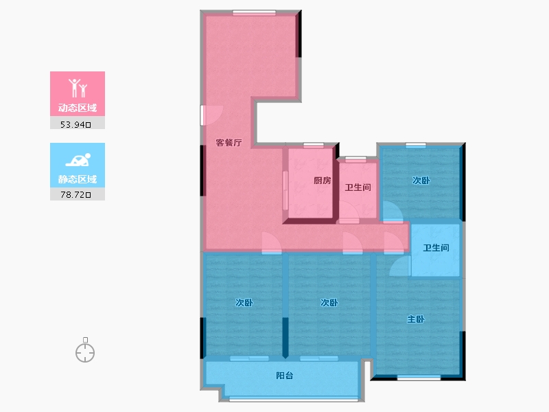 山东省-泰安市-融锦·锦华园-118.00-户型库-动静分区