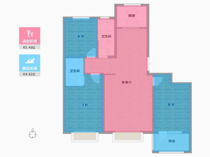 山东省-德州市-华腾御城澜湾-116.01-户型库-动静分区