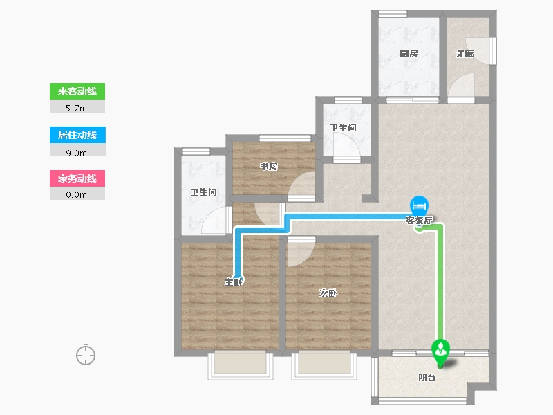 安徽省-六安市-海亮官邸-102.40-户型库-动静线