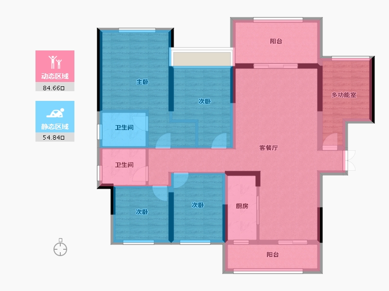 广西壮族自治区-梧州市-万象维也纳-124.56-户型库-动静分区