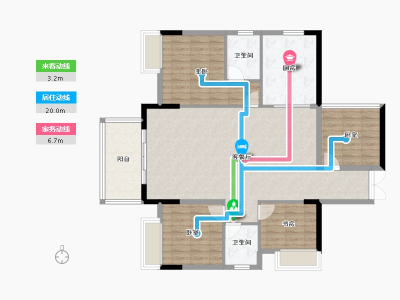 四川省-泸州市-蔺郎锦绣山水印象-108.35-户型库-动静线