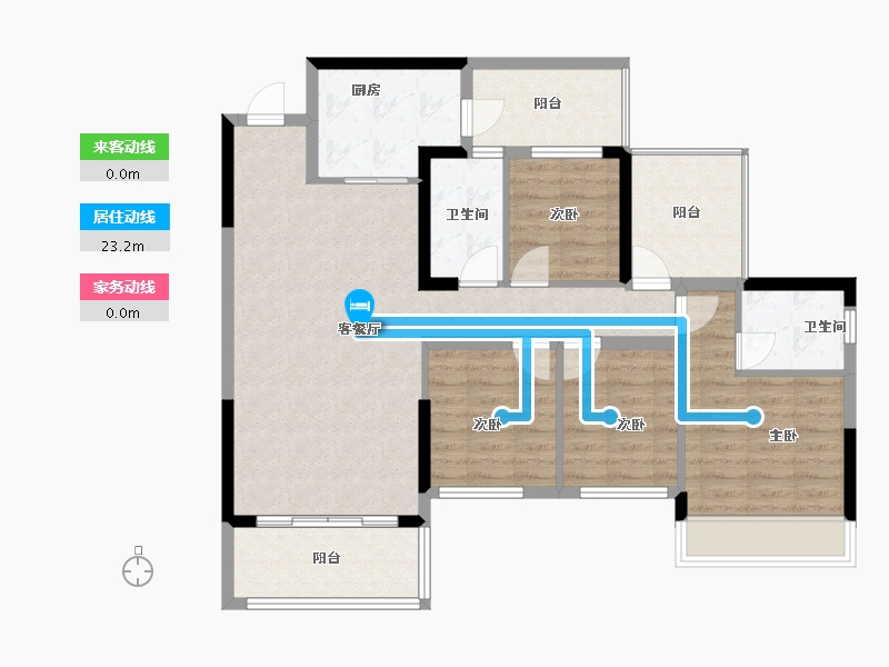 广西壮族自治区-崇左市-德邻公馆-99.35-户型库-动静线