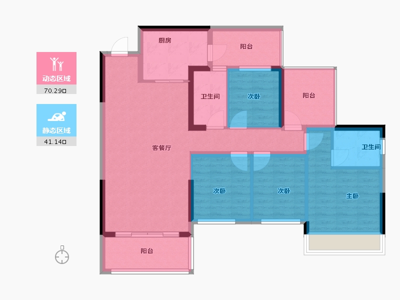 广西壮族自治区-崇左市-德邻公馆-99.35-户型库-动静分区