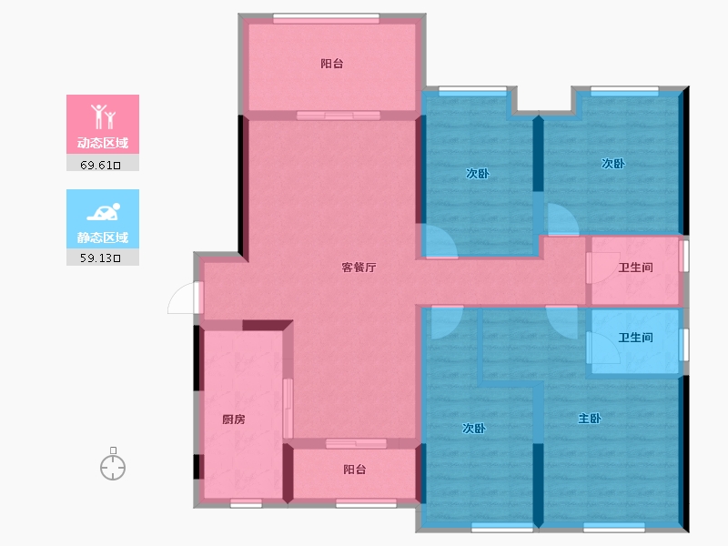 广西壮族自治区-梧州市-万象维也纳-115.19-户型库-动静分区