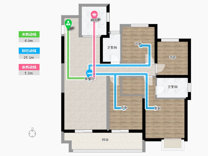 江苏省-扬州市-合景领峰-108.00-户型库-动静线