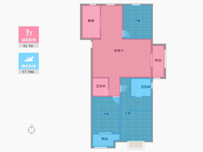 山西省-太原市-阳光·汾河湾D区-107.63-户型库-动静分区