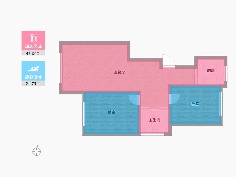 吉林省-松原市-华阳·润阳国际-60.28-户型库-动静分区