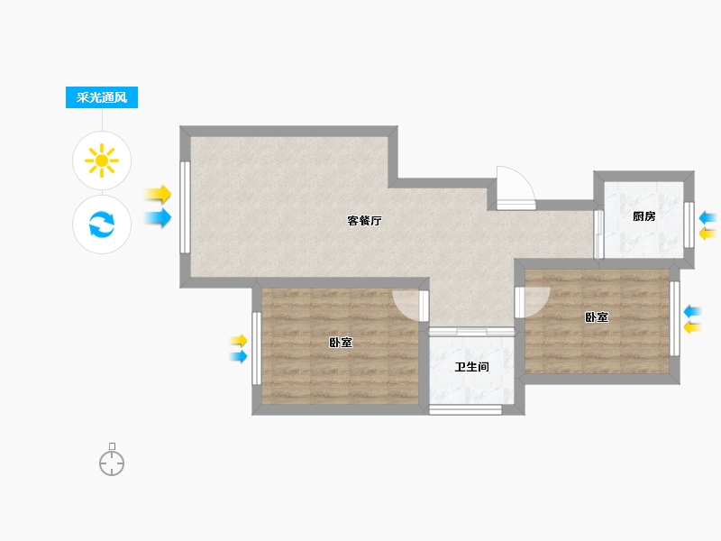 吉林省-松原市-华阳·润阳国际-60.28-户型库-采光通风