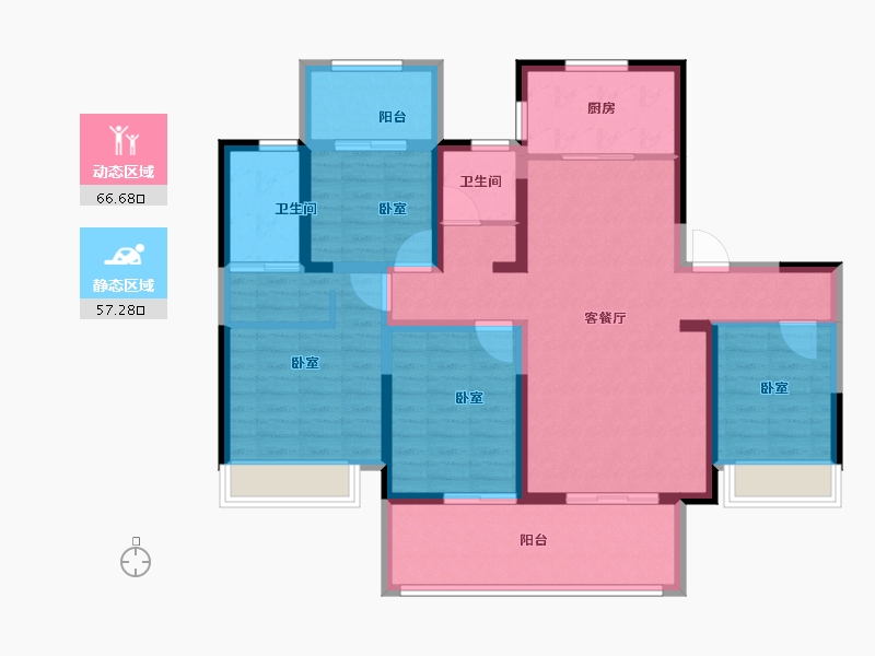 河南省-新乡市-朗宸延州府-110.00-户型库-动静分区