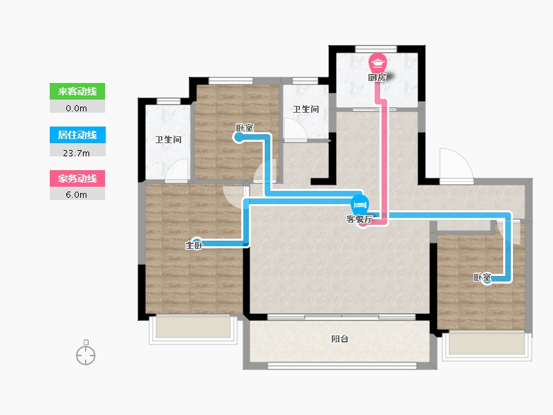 江苏省-徐州市-上东区-105.60-户型库-动静线